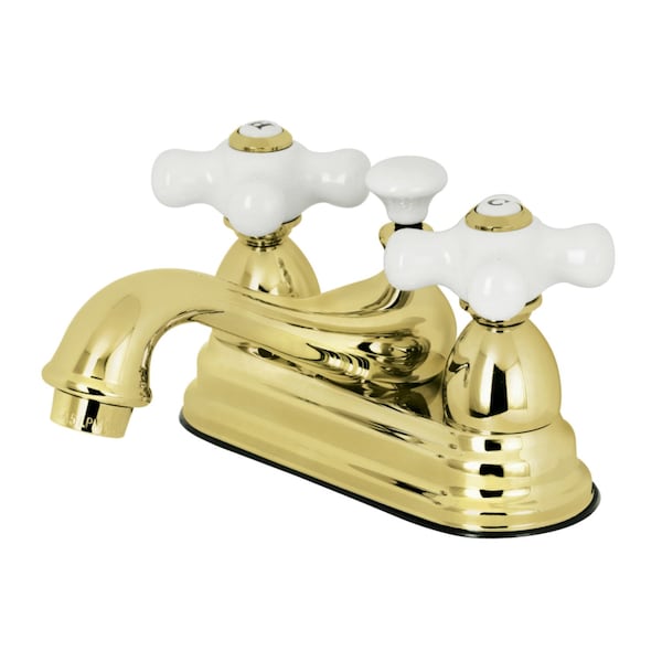KS3602PX 4" Centerset Bathroom Faucet, Polished Brass